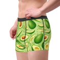 thumbnail image 2 of Kdxio Men's Boxer Briefs with Green Avocado Print - Comfortable and Breathable Underwear for Everyday Wear, 2 of 5