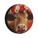 thumbnail image 1 of Fotbe White And Red Daisy Cow Funda de Llanta de Repuesto con Estampado, Engrosada, Ajuste Universal para Jeep, Remolque, RV, SUV, Camión-15 inch, 1 of 6