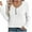 White, variant on ZUKMRJPC Women's Waffle Knit Shirts Button Up V Neck Long Sleeve Solid Color Pullover Tops Fall Slim Fit Basic Tee Blouse
