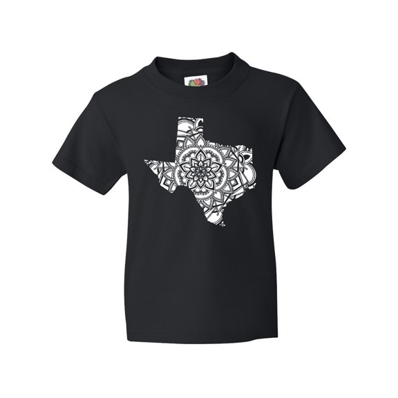 Inktastic Texas Silhouette Mandala Youth T-Shirt