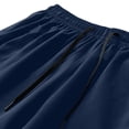 thumbnail image 5 of Nmnitkp Mens Shorts Quick Dry Athletic Shorts Elastic Waist Drawstring With Zipper Pockets Lightweight Workout Gym Running Training Summer Shorts Dark Blue,M, 5 of 9