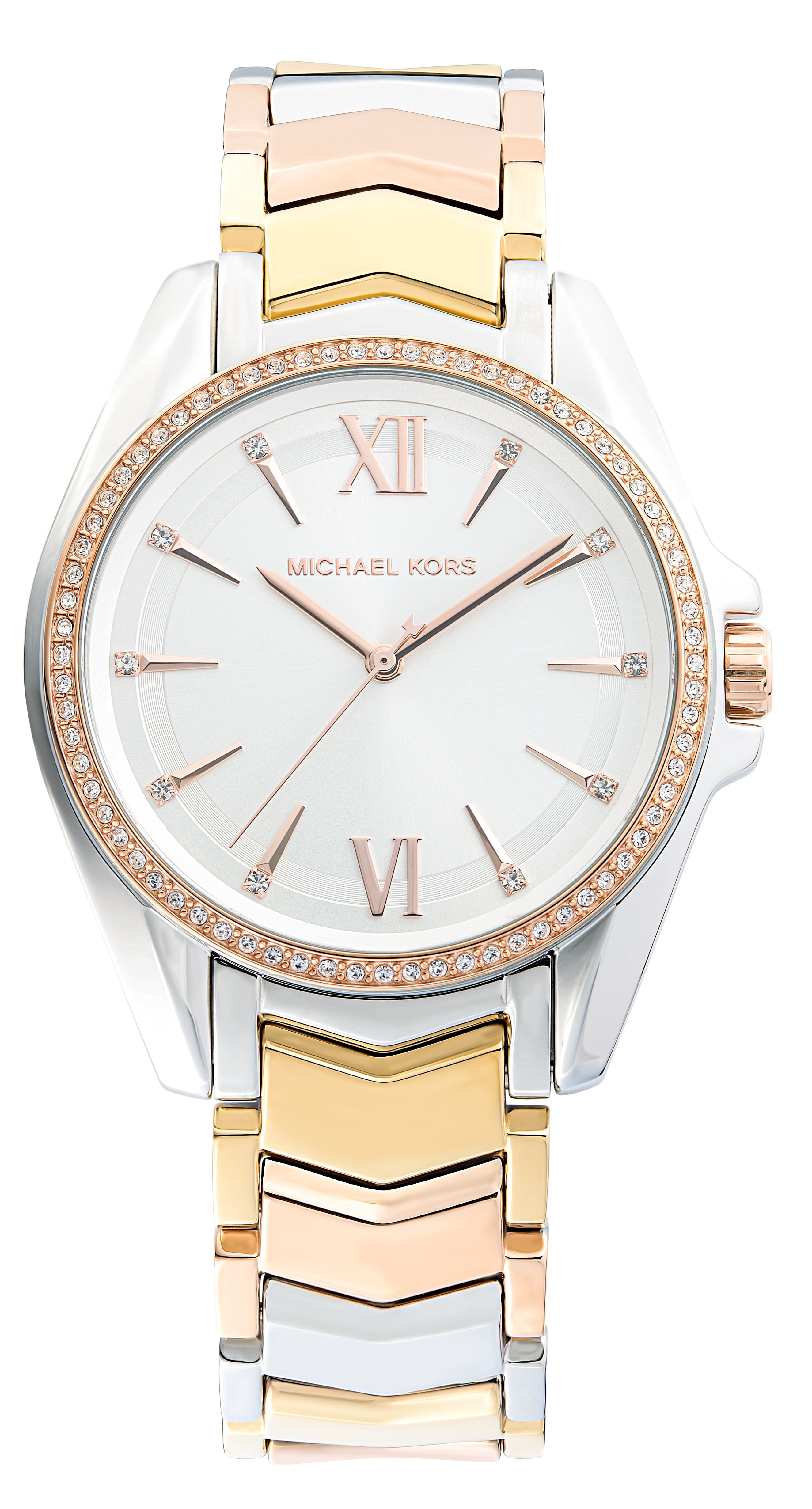 Michael Kors Women's Whitney Quartz Stainless Steel Glitz Accents Watch,  MK6686 