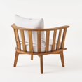 thumbnail image 2 of GDF Studio Simona Outdoor Acacia Wood Club Chair and Side Table Set, Teak and White, 2 of 7