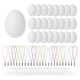 thumbnail image 3 of 25 huevos de Pascua blancos, huevos de Pascua en blanco pintados a mano, juego de manualidades para jardín de infantes, 3 of 9