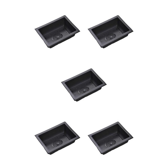 kurtrusly Nursery Pot Planting Containers Accessories Plastic Plants Container Plant Pots Gardening Accessory with Drain Design Type 2 5Set