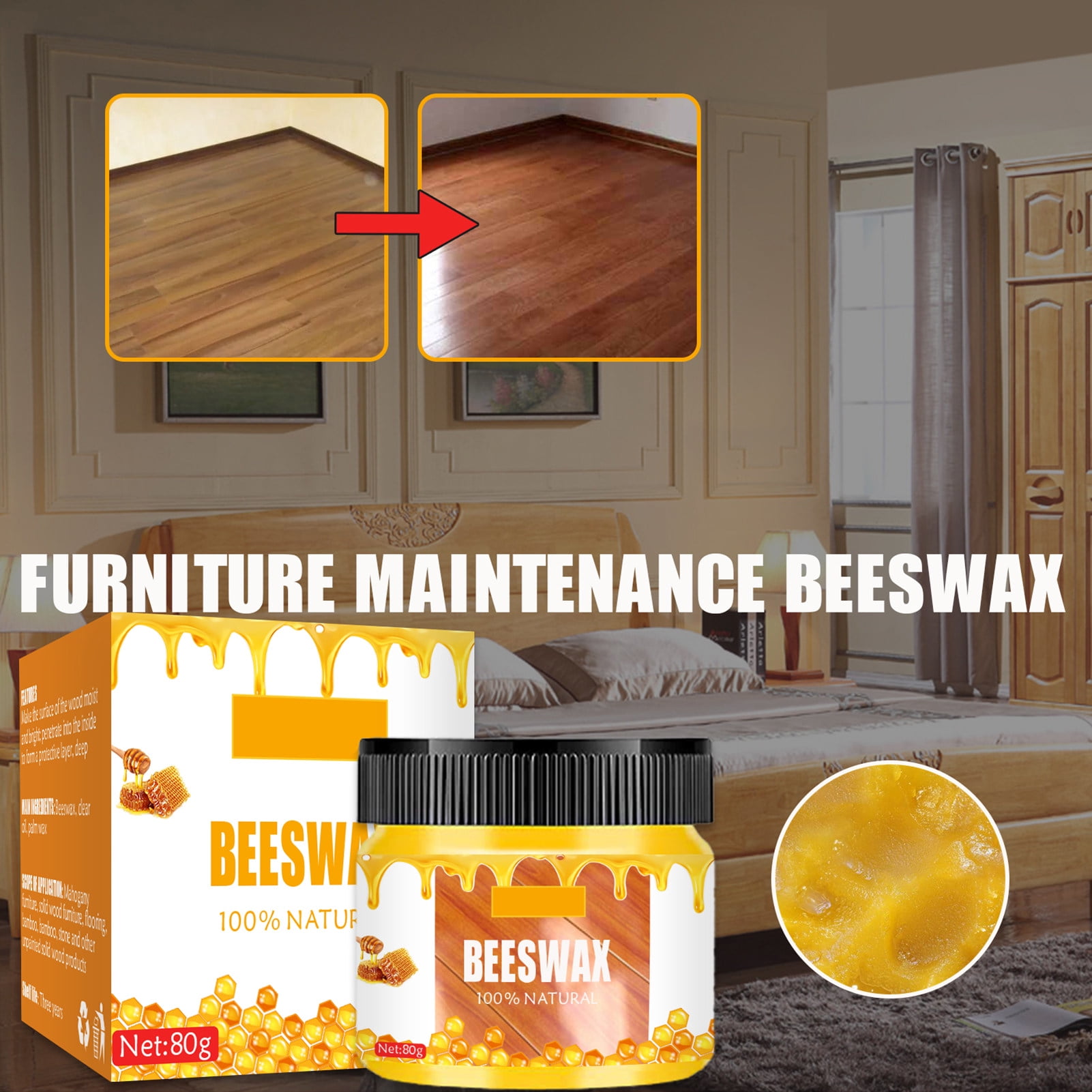 Naturally fragrant white beeswax 2 bars for £2.00 furniture and wood restoration 