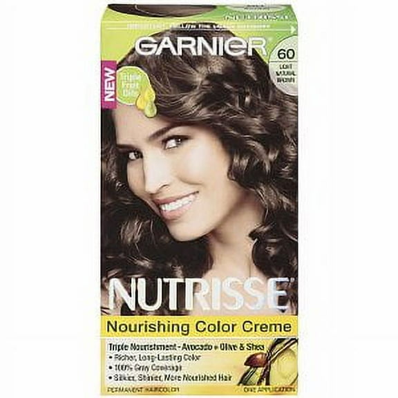 Garnier Nutrisse Acorn Natural Brown Permanent Nourishing Hair Color Creme # 60