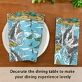 thumbnail image 7 of GZHJMY Palm Tree & Shark Cloth Napkins Set of 4 Pack, Washable Soft Table Dinner Napkins 20 inch for Kitchen, Hotel, Party, Wedding Washcloths, 7 of 7