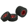 thumbnail image 4 of Pneus et Roues de Voiture RC, Meilleure Adhérence Roues RC et Pneus 1/16 Résistance à l'Abrasion Remplacement Améliore l'Apparence pour WPL C14 C24 Rouge, 4 of 8
