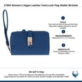thumbnail image 5 of CTM  Vegan Leather Twist Lock Flap Wallet Wristlet (Women), 5 of 5
