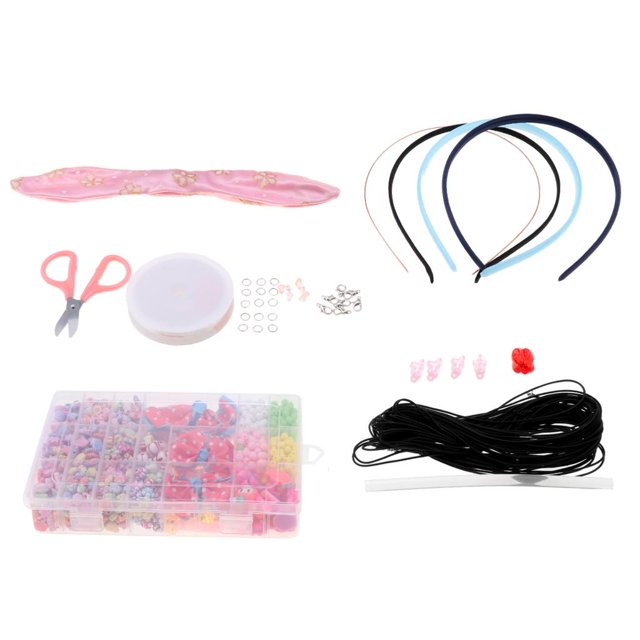 Kit de Caja Fabricación de Joyas de Lujo Granos de Galjanoplastia Acrílico Coloridas de Accesorios DIY Baoblaze Joyería que hace cuentas
