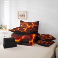 thumbnail image 4 of Erosebridal Volcano Eruption Bedding Sets Twin Size,Volcano Lava Comforter Sets with Sheets,Natural Disaster Decor,Reversible,7pcs, 4 of 5
