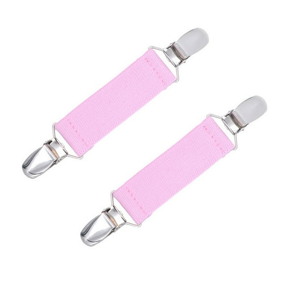 WTXUE Mitten Clips 1 Pair Gloves & Mittens Kids Boy Girl Elastic Mittens Metal Duck-Bill Elastic Clips for Kids | Pink
