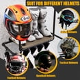 thumbnail image 3 of Motorcycle Helmet Holder Wall Mount, Motorcycle Helmet Rack, Helmet Stand with 4 Glove Clips, Hanger Helmet Stand for Motorcycle Accesories Storage, 3 of 7