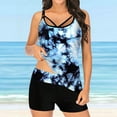thumbnail image 2 of tankini&nbsp;swimsuits for women Swimdress Tie-Dye Swimsuits Two Piece Multi Color Print Panty Set Womens and Swimwears Tankinis Sets, 2 of 9