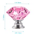 thumbnail image 2 of Pomos de armario FENSING, 20 unidades, 30 mm, cristal rosa, 2 of 7