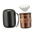 thumbnail image 1 of veasfak Pour over Coffee Maker 3 in 1 Paper Portable Tea Set for Cafe Outdoor Brown, 1 of 9
