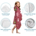 thumbnail image 7 of Red Christmas Snowflake Tree and Star Pattern Hooded Bath Towel，50"x30" for Ages 3 To 12 Kids, Quick Dry Lightweight Soft Microfiber Hood Beach Towel Cover Up for Kids, 7 of 7