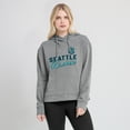 thumbnail image 4 of Women's Fanatics Heather Gray Seattle Kraken Script Favorite Pullover Hoodie, 4 of 5