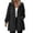 Black, variant on Women's Rain Jacket Plus Size Long Raincoat Lightweight Hooded Windbreaker Waterproof Jackets with Pockets