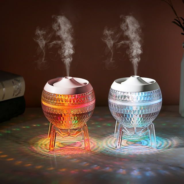 Xihbxyly Humidificador Usb, Función de Vapor Frío Silencioso, Luz Nocturna Led, Diseño Mini Portátil, para Uso En Oficina o Dormitorio, Fácil de Limpiar, Tanque de Agua de 300 Ml, Alimentación Usb, C