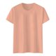 thumbnail image 4 of Camiseta clásica de manga corta y color liso para mujer: top informal de cuello redondo, mezcla de poliéster y spandex, tallas S-XXL con tallas EE. UU./UE, versátil para el uso diario, 4 of 5