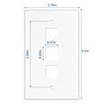 thumbnail image 4 of iwillink 3 Port Keystone Jack Wall Plate 10-Pack, Low Profile Ethernet Wall Plate Single Gang Wall Plates for Keystone Jack, White, 4 of 5