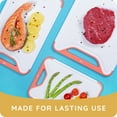 thumbnail image 3 of Cutting Boards for Kitchen - Plastic Cutting Board Set of 3, Dishwasher Safe Cutting Boards with Juice Grooves, Thick Chopping Boards for Meat, Veggies, Fruits, Easy Grip Handle, Non-Slip (Pink), 3 of 9