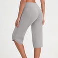 thumbnail image 4 of BLVB Capri Pants for Women High Waist Stretch Women's Capris Workout Yoga Cropped Pants Loose Straight Leg, 4 of 5