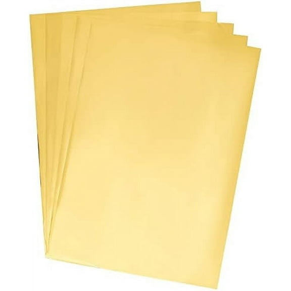 50 Sheets Reactive Foil 11.42x7.3in Rectangle Metallic Transfer Foil Paper Golden for DIY Craft Embossing Scrapbooking Cards Leather DIY Decoration