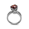 thumbnail image 3 of 3.22 Ct Heart Shape Garnet Color Cz Stainless Steel Fashion Ring Women's Size 10, 3 of 6