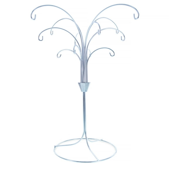 12-Arm Spiral Fountain Brass Silver Metal Ornament Stand Display 11.5 Inches (Taiwan)