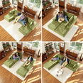 thumbnail image 2 of LazySunsets Modular Sectional Boneless Couch, Chenille Tufted Sectional Couches for Living Room, No Assembly U Shape Cloud Sofa with Throw Pillows & Storage Side Pocket (Green), 2 of 7