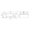 thumbnail image 3 of Pefilos 26" Pet Sofa for Indoors Dogs, Cat and Dog Bed with Solid Wood Legs and Walnut Bent Wood Back, Cashmere Cushion, Gray, 3 of 9