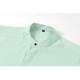 thumbnail image 5 of Men's Banded Collar Dress Shirts Long Sleeve Button Down Shirt Casual Solid Formal Regular Fit Blouse Business Work Tee, 5 of 5