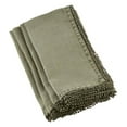 thumbnail image 1 of Saro Lifestyle 15062.OL20S Serviette Carrée 20 Po. Design Pompon, Olive - Ensemble de 4, 1 of 1