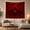Red Moon Bats, variant on Large Black Bat Over Red Crest with Scrollwork, Dramatic Gothic for Dark Art Enthusiasts, Dark Fantasy Decor Halloween Gift Tapestry Wall Hanging for Bedroom and Dorm