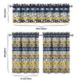 thumbnail image 6 of Kitchen Curtains 36 Inch Short - 3 Panel Set, Rod Pocket Window Curtain, Boho Floral Tribal Style, 100% Polyester for Farmhouse, Kitchen, Cafe, Bedroom, Easy Wash, 6 of 6