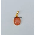 thumbnail image 2 of Real 925 Sterling Silver Pendant For Women Men, Genuine Sunstone Oval Gemstone Unique Handcrafted Yellow Gold Vermeil Pendant, 2 of 2