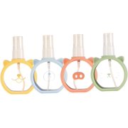 4pcs Cartoon Small Spray Bottle Travel Liquid Container Plastic Spray Bottles Liquid Travel Containers Water Bottle Hand Soap Press Pump Fragrance Bottle Spray Bottles for Hair Pp