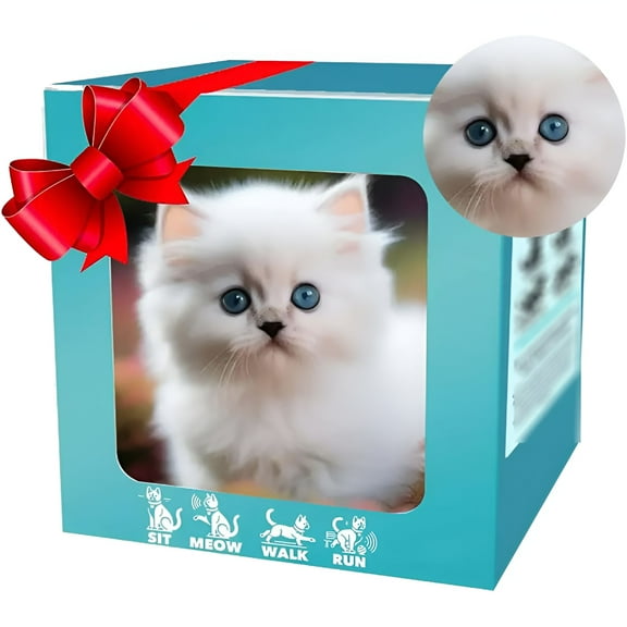 BESTSKY New Robot Cat,My Realistic Robotic Cat,Robot Kitty That Acts Like A Real Pet,Ai Cats for Adults - Walking,Meow,Tail Wagging,the Ideal Gift for Cat Lovers