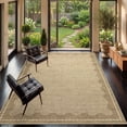 thumbnail image 4 of Nanan 9'x12' Modern BordeOrange Area Rug Natural Solid Rug, Farmhouse Washable Rug Non-Slip Indoor Carpet for Living Room Bedroom Home Office, Linen, 4 of 8