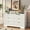 White, variant on 6 Drawer Dresser with Charging Station, Wood Chest of Drawer with storage Shelves for Bedroom, Wood