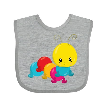 

Inktastic Cute Colorful Caterpillar Boys or Girls Baby Bib