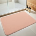 thumbnail image 2 of Unique Bargains 2 Pcs Non-Slip Soft Quick Dry Bath Rugs Pink/Light Green 20" x 32", 2 of 6