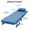 thumbnail image 5 of Patiojoy Folding Sofa Bed Sleeper Armchair Lounge Couch 5 Position Home Furniture Blue, 5 of 6
