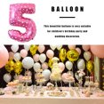 thumbnail image 4 of Moyic Globo de fiesta Número de papel de aluminio Globo Boda Fiesta de cumpleaños Decoración de 16 pulgadas Kits de decoración para fiestas polvo de impresión cinco Moyic HA002665-65, 4 of 6