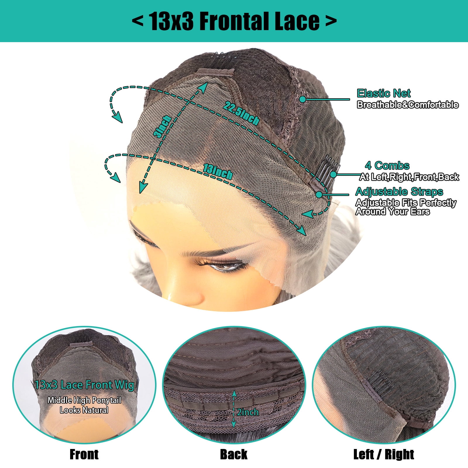 Ash Brown Wavy Highlight Synthetic Lace Front Short Bob Wigs 13x3 Colored Straight Wig Dark Roots Blonde Wig For Women Daily Use