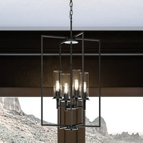 Luxury New Traditional Chandelier, 31.75H x 18W, with Transitional Style, Midnight Black, UHP3989 by Urban Ambiance
