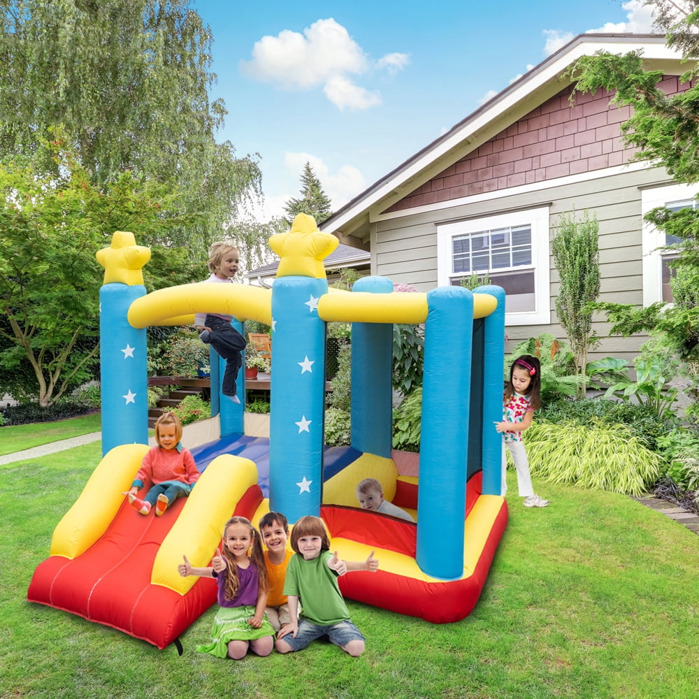 Bouncy Jump Castle with Slides, Star Bounce House for Boys and Girls
